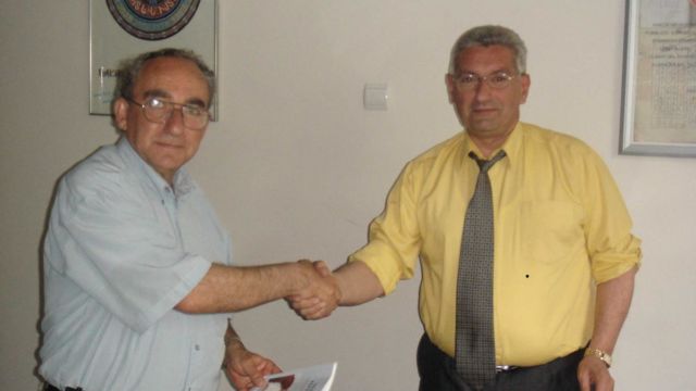 Director of the National Library of Armenia (NLA) Mr. Srakissian, On behalf and for CGHAS -  Mr. Pogosian Concluded Agreement for cooperation. Project Books
